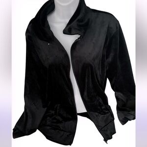 Black Velour oversized sweatshirt Sz XXL